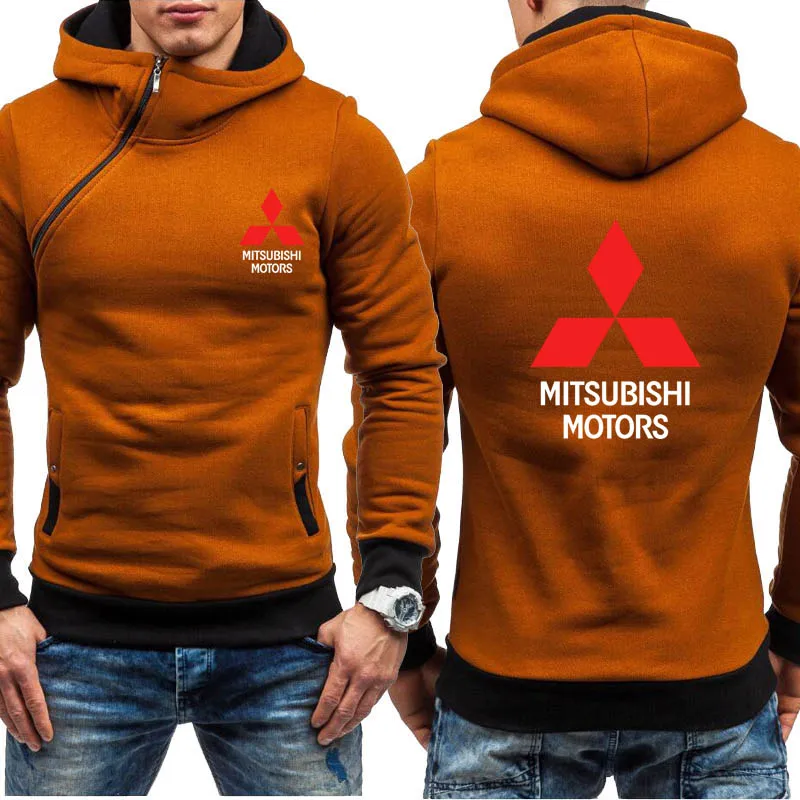 Толстовки с капюшоном и Для мужчин Mitsubishi автомобильные брелки с логотипом печати Повседневное в стиле «хип-хоп» Толстовка Harajuku теплые флисовые толстовки с капюшоном мужская молния куртка