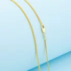 Ожерелье с золотым наполнителем, 1 шт., модное ожерелье с плоской цепочкой, 2 мм, 16-30 дюймов, подвесная цепь