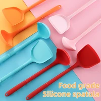 long handle food grade silicone spatula big soup spoon kitchen household non stick high temperature resistant chinese shovel