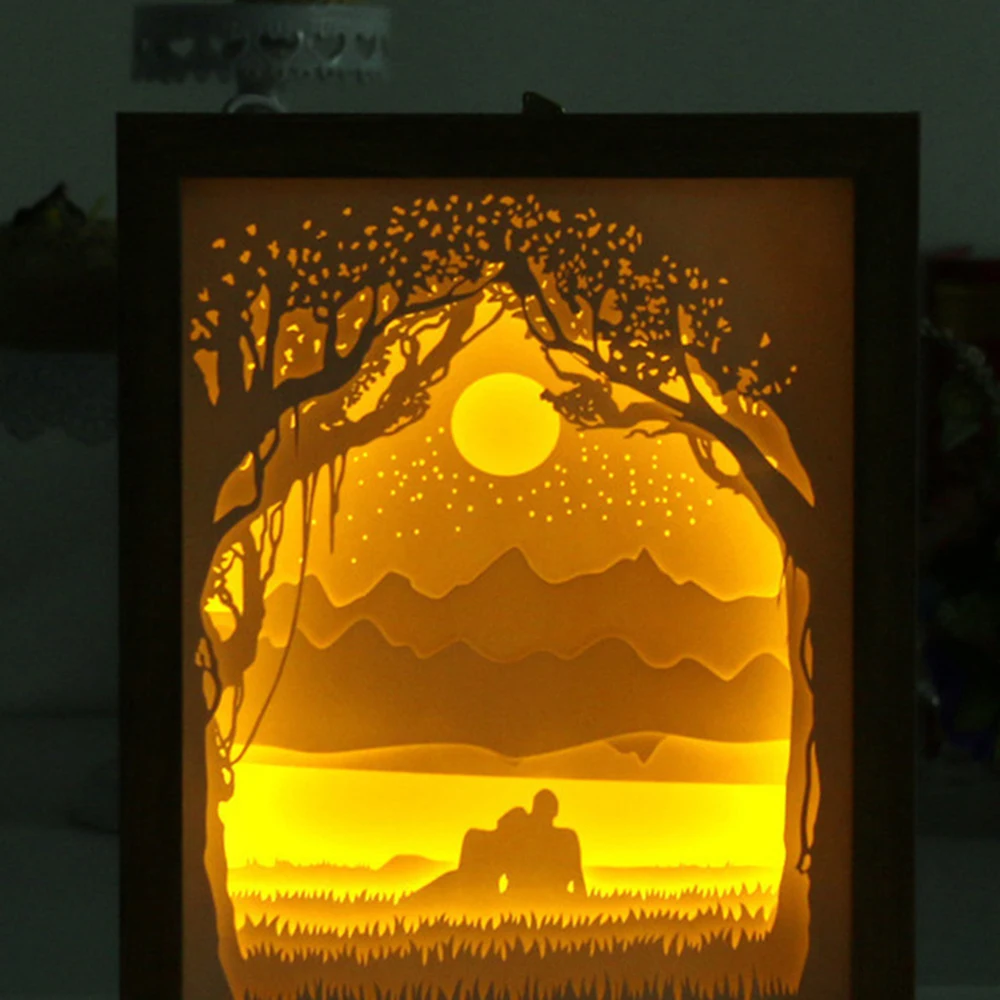 Светильник для резьбы по бумаге ручной работы DIY 3D бумажный скульптурный