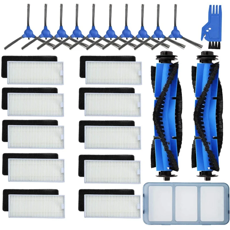 

24-Pack запасные части Аксессуары для Eufy RoboVac 11S 12 30C 15T 15C 35C первичные/фильтры, боковые, прокатные щетки
