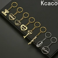 custom name key chains personalized stainless steel trad key ring 25mm chain with heart pendant letter key chain male femalegift