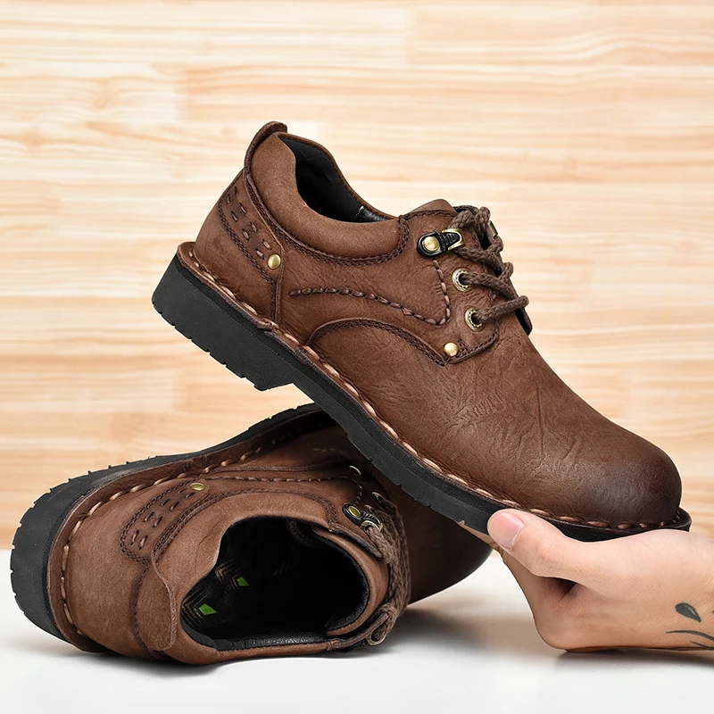 

Vintage Tooling Shoes Men Fashion Sewing Design Flats Comfortable Tactical Men's Casual Shoe Platform Footwear