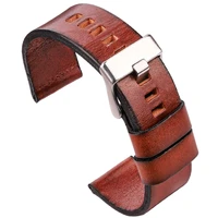double sided genuine leather watch band strap women men 22mm 24mm 26mm cowhide watchband belt black red yellow brown bracelet