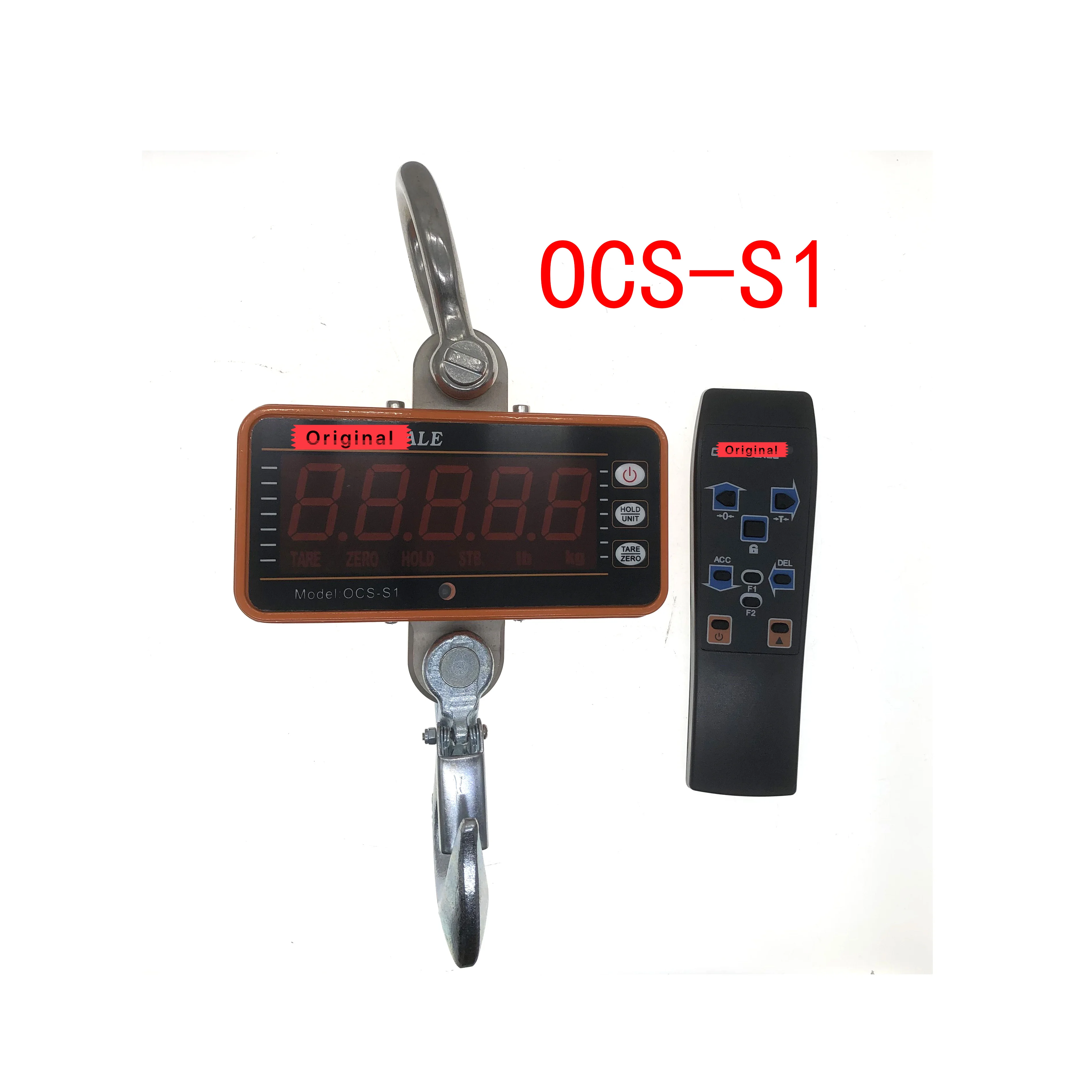 

1000KG 2000LBS High Resolution Electronic Weighing Scales Digital LCD Hanging Hook Crane Scale(OCS-S1 1000) High Precision Heavy