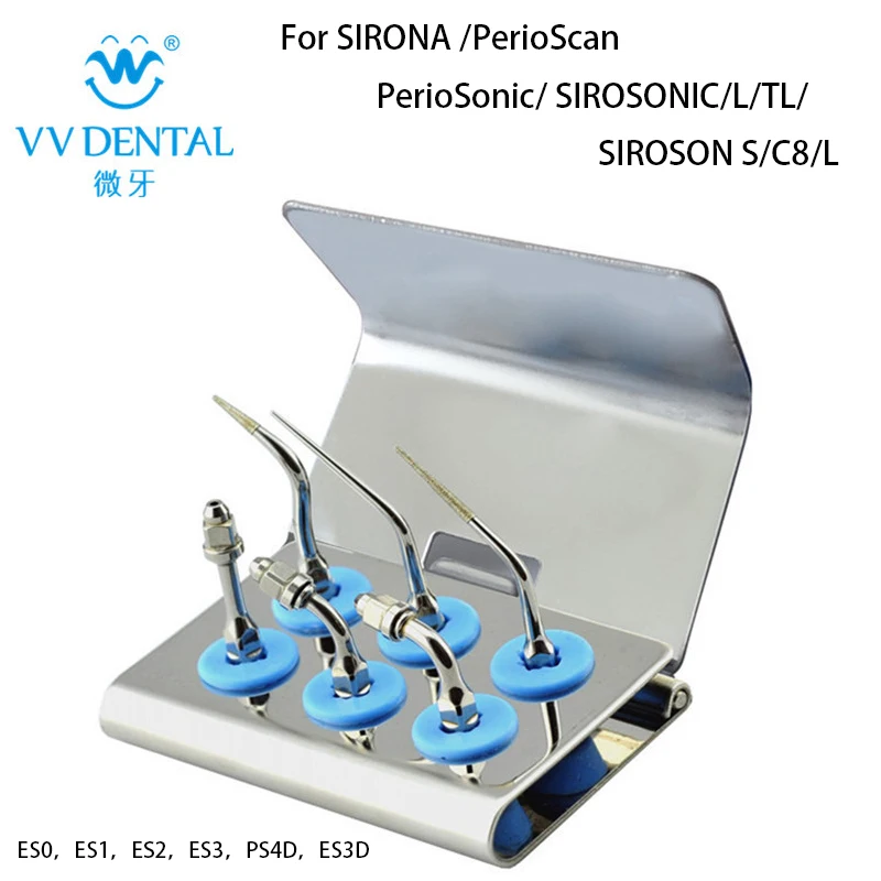 VV DENTAL  Ultrasonic Scaler  Tips Endo Set Kit Compatible With SIRONA G P E Wholesale ES0/ES1/ES2/ES3/PS4D/ES3D