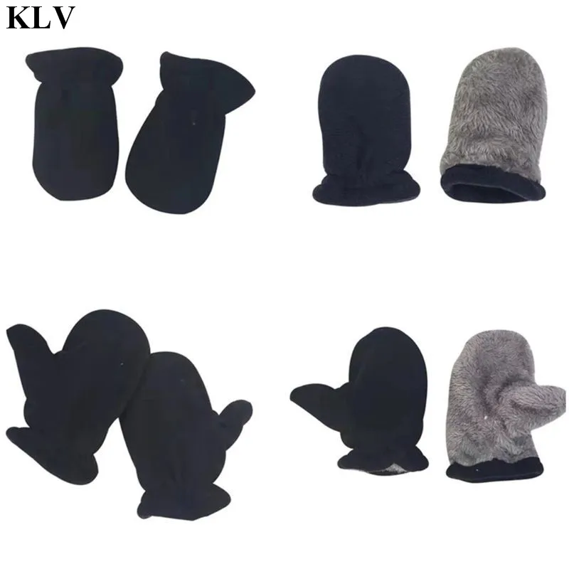 KLV Модные Новые Детские флисовые перчатки Осень Зима Лыжные детские варежки