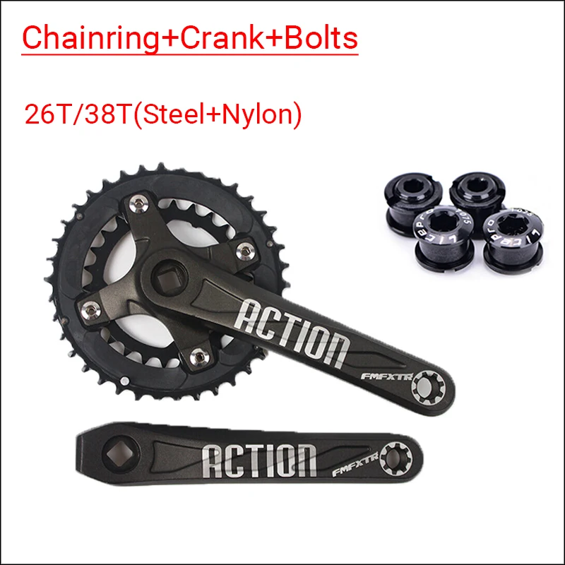 Crank Chainring Bolt FMFXTR 26T 38T цепь 104BCD 170 мм Crank 4 шт. 8,5 мм Болты MTB велосипедная система стальной горный велосипед запчасти дорожных велосипедов аксессуары - Цвет: Crank Chainring Bolt