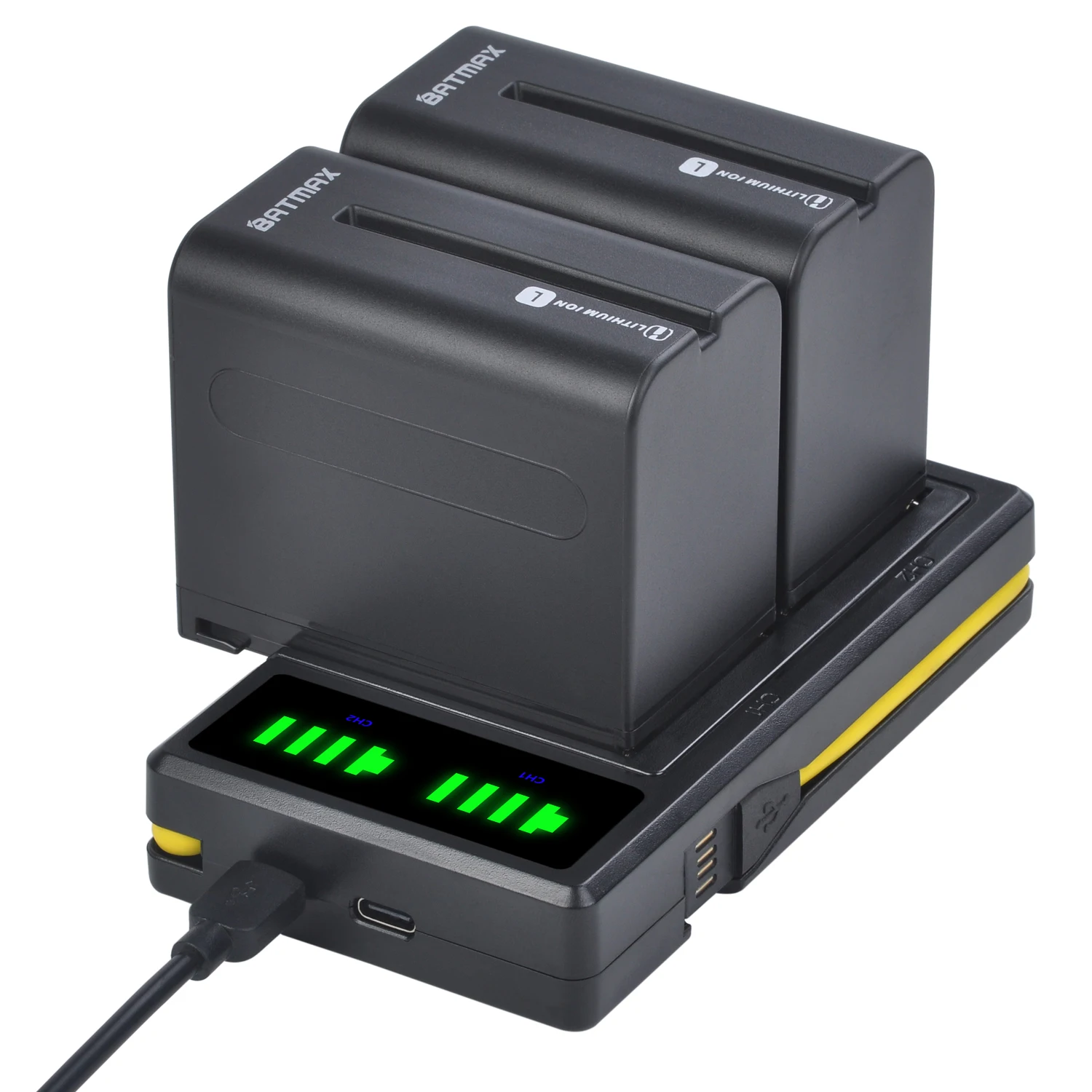 Аккумулятор Batmax 3x NP-F970 NP-F960 + двойное зарядное устройство USB со светодиодной