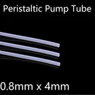 Перистальтический насос труба ID 0,8 мм х 4 мм OD мягкий силиконовый шланг стены 1,6 мм гибкий пить воду Соединительная труба нетоксичный прозрачный