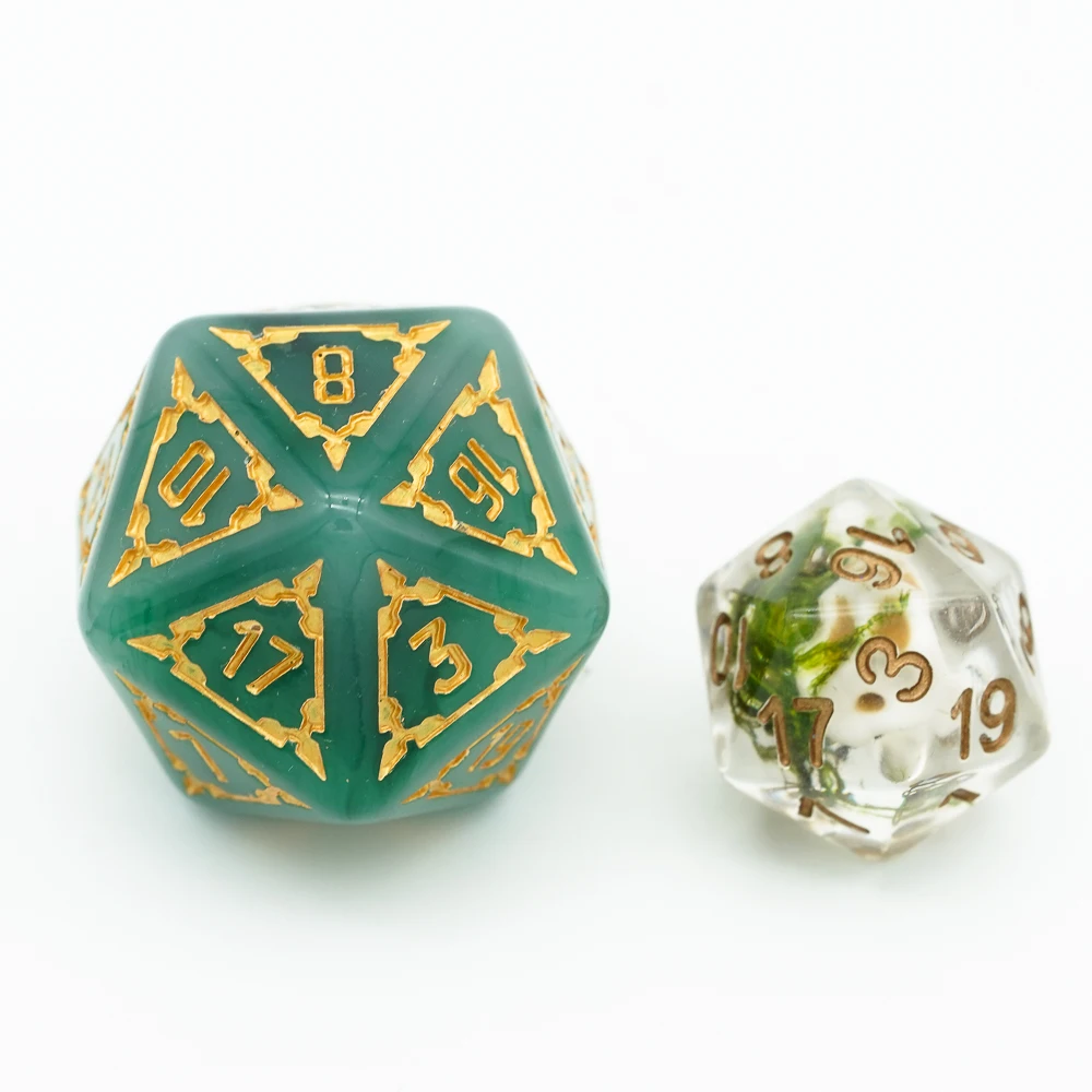 7 шт. 25 мм гигантские игральные кости DND набор многогранных кубиков в кожаном