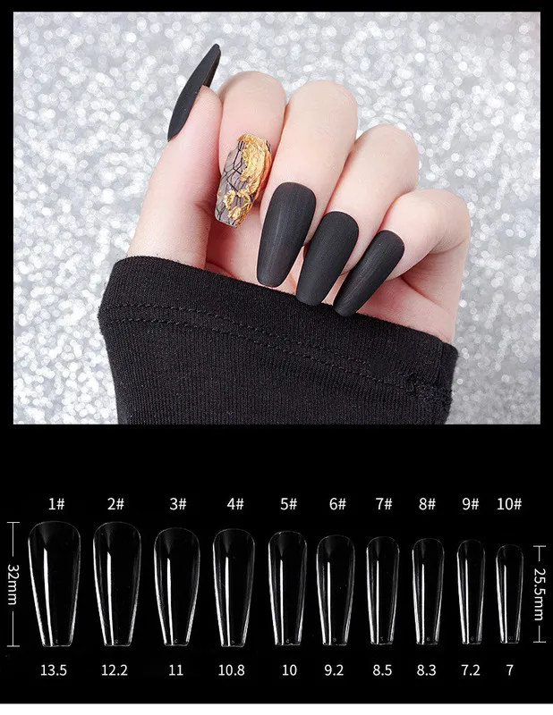 Полигель для ногтей с полным покрытием 100 шт. формы акриловые накладные ногти