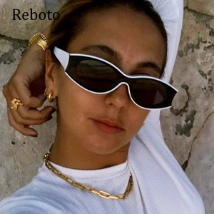 Солнцезащитные очки женские прямоугольные, кошачий глаз, UV400