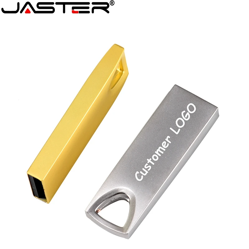 

JASTER usb flash drive 2.0 silver/gold Metal pendrive 64GB 32GB 16GB 4GB memoria flash pendrive memory usb bracelet key