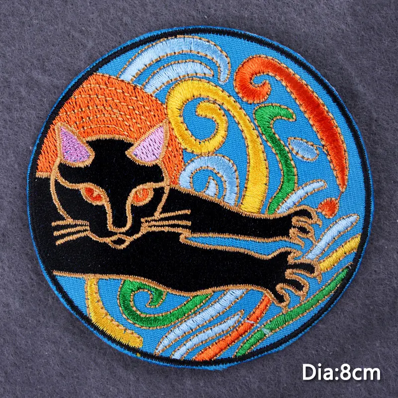 Детская нашивка на одежду с изображением кошки динозавра птицы кролика