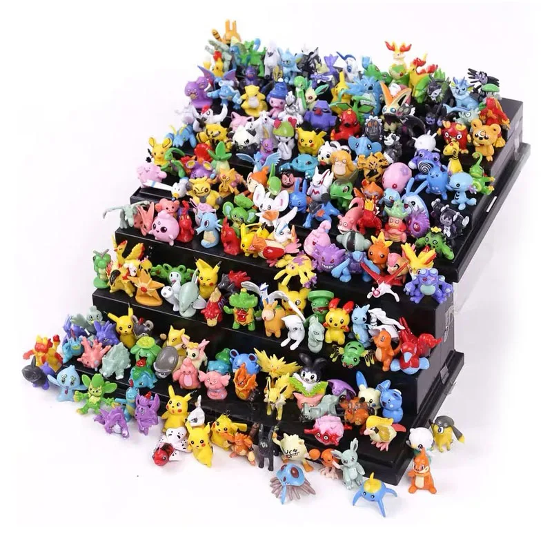 

144Pcs TAKARATOMY Different Styles Figures Pokemon Model Collection Pokemon Pikachu Anime Figure Toys Dolls Birthday Gift 2-3Cm