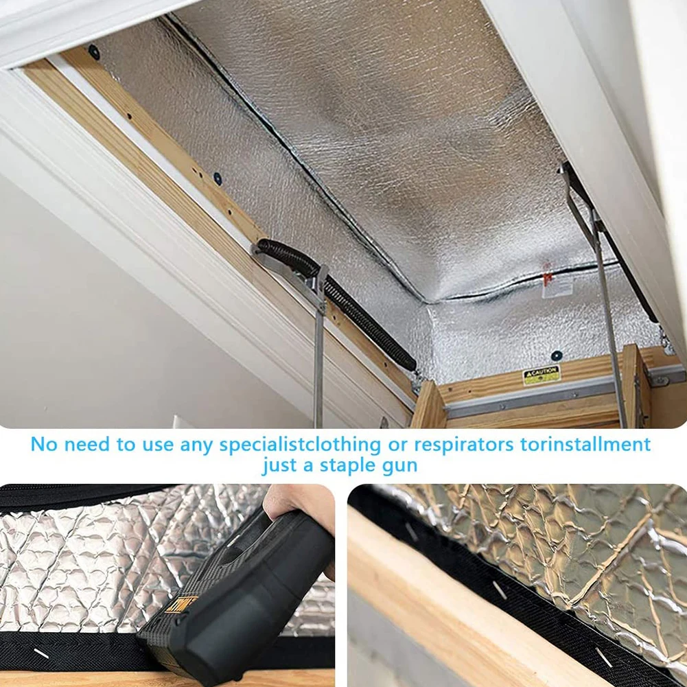 

Seal Fireproof Waterproof Attic Stairs Ladder Foldable Bubble Aluminum Foil Thickened Insulation Cover Universal Tent Portable