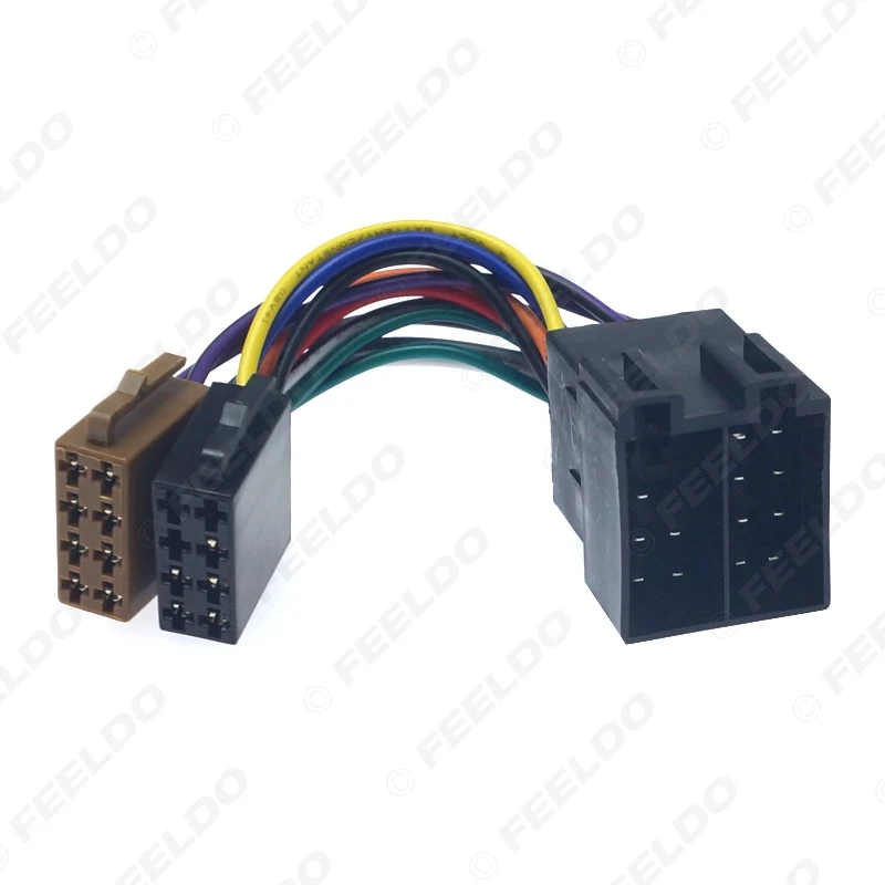 FEELDO Universal Female To Male Car Stereo Radio ISO Wiring Harness Adapter Lead #HQ3687 | Автомобили и мотоциклы