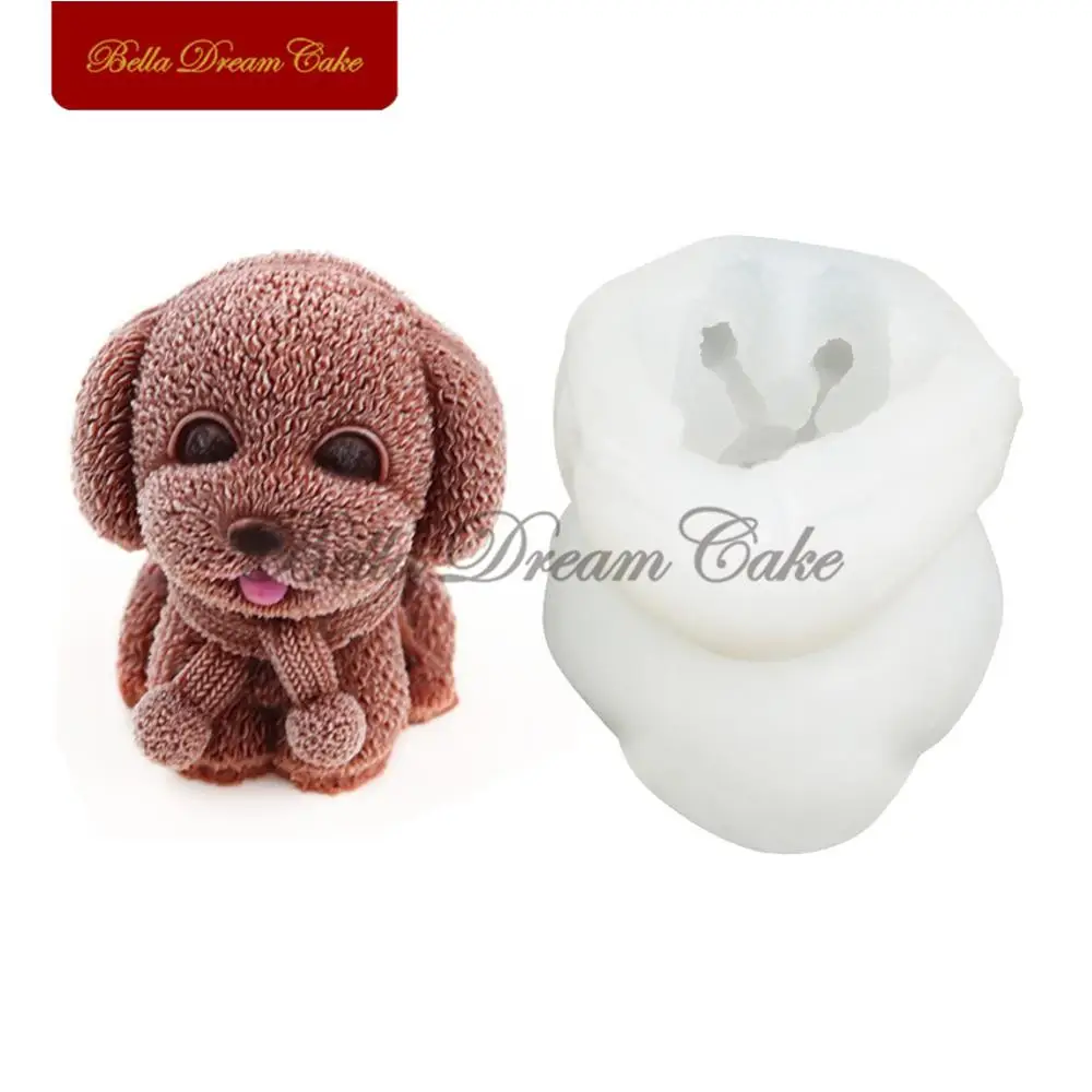 3D мини шарф силиконовая форма для домашних питомцев торта и Мусса шоколада мыла
