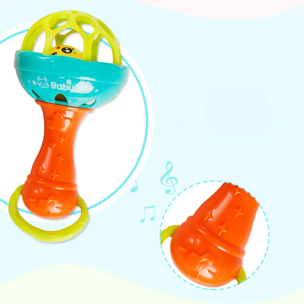 

Rattle Toy Baby Intelligence Grasping Gums Hand Bell Sound Funny Exercise sense of space intellectual development Birthday Gift