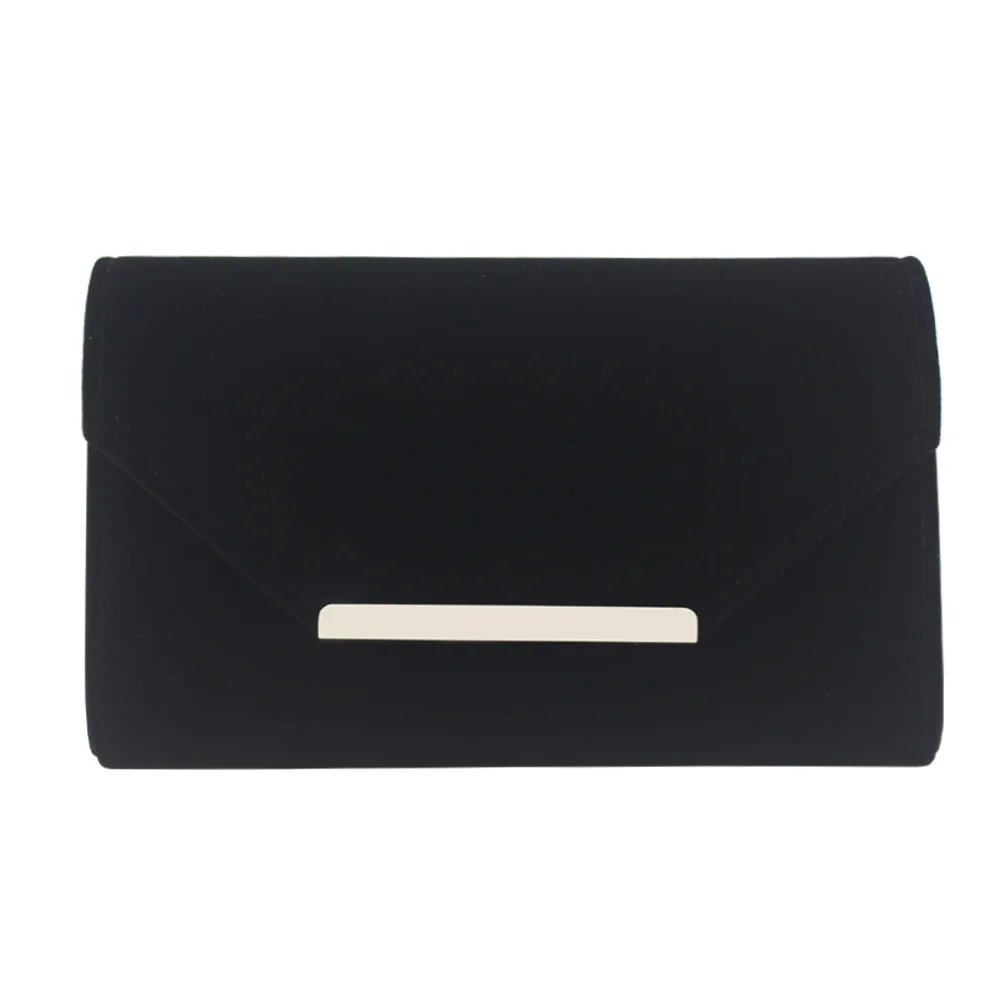 Однотонный обычный клатч-конверт для женщин деловой наружный кошелек с цепочкой