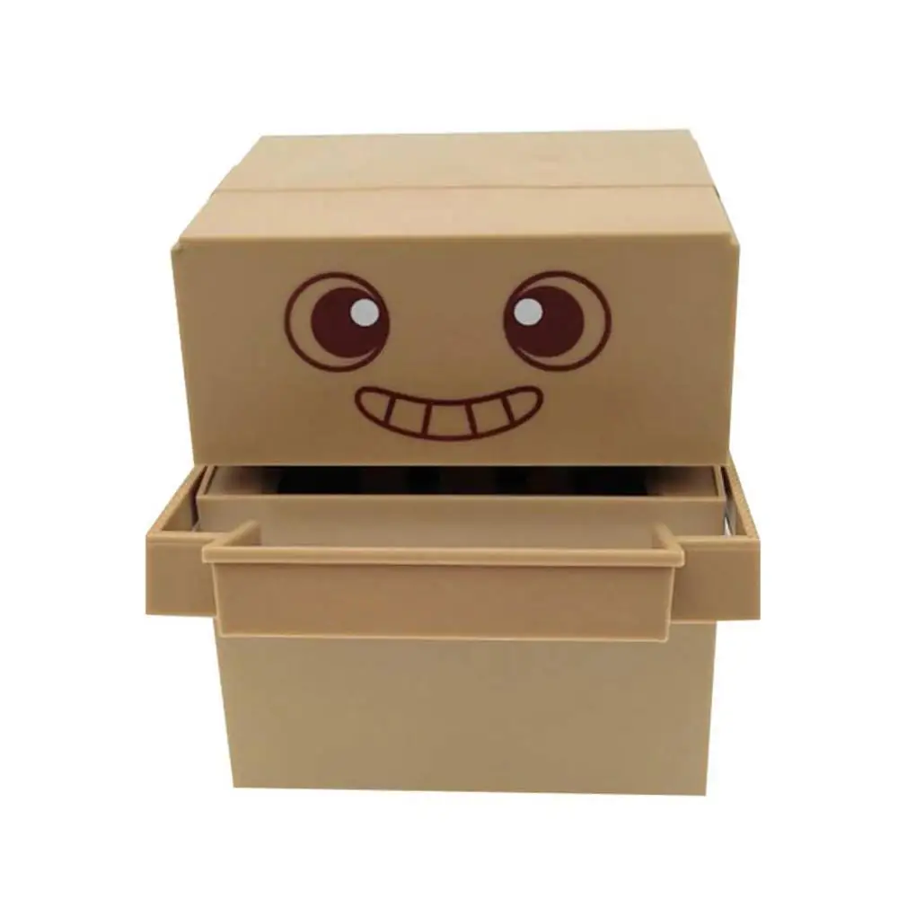 

Plastic Piggy Bank Electric Funny Paper Carton Eating Coin Money Saving Box Piggy Bank Music Toy Money Saving Box