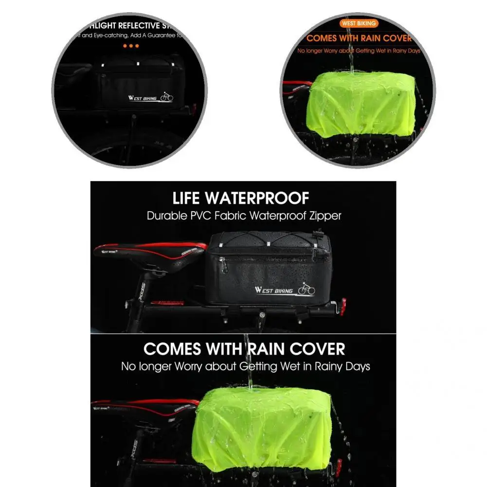 

Bicycle Saddle Bags Convenient Lightweight Bicycle Rear Seat Cycling Carrier Bag Bike Rack Seat Bag Bike Trunk Bag