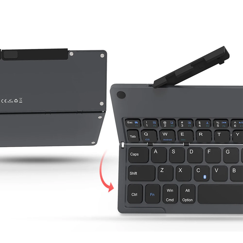 B048 домашняя bluetooth-клавиатура эргономичная складная с подставкой для планшета ультра тонкая портативная универсальная ABS дорожная Беспроводная офисная