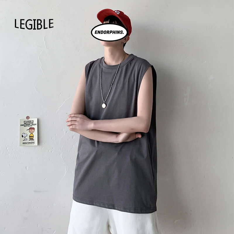 Мужская майка без рукавов повседневная однотонная лето 2020 | одежда