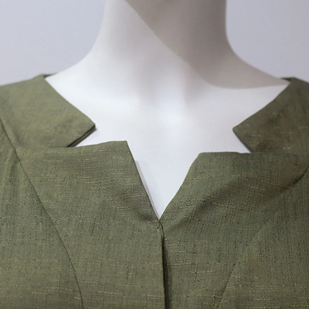 Винтажная женская блузка 2019 Весенняя однотонная с длинным рукавом плюс размер