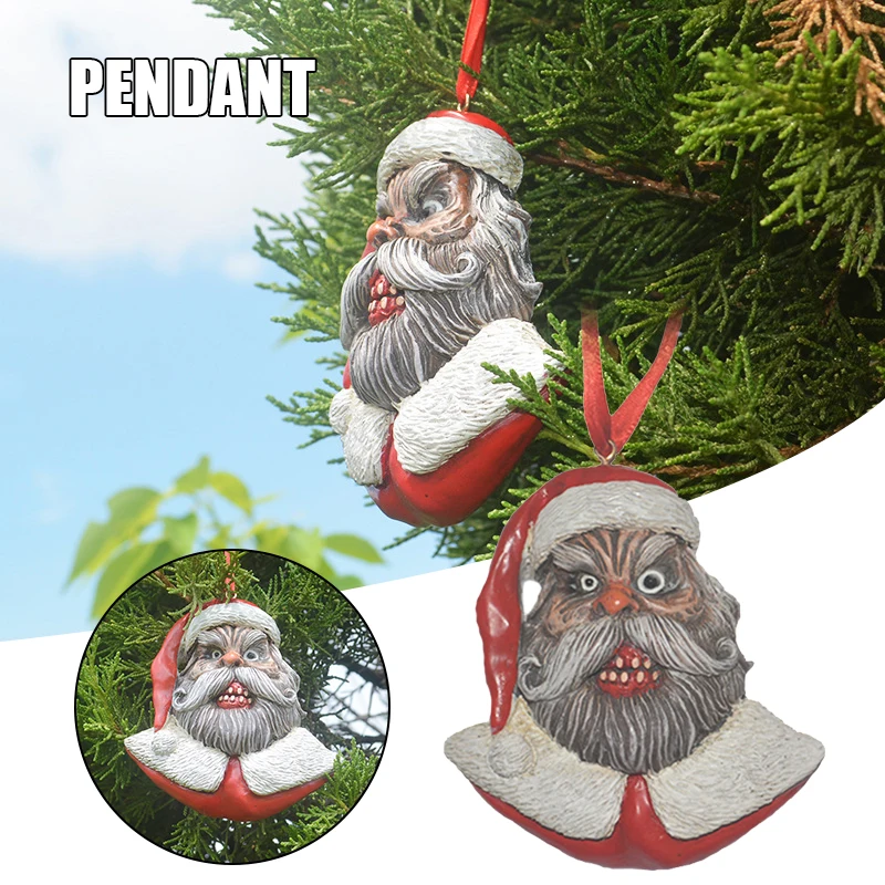 

Украшение от зла Санта-Клауса ручная роспись полимерные поделки креативное Рождественское украшение для дома сада двора HANW88