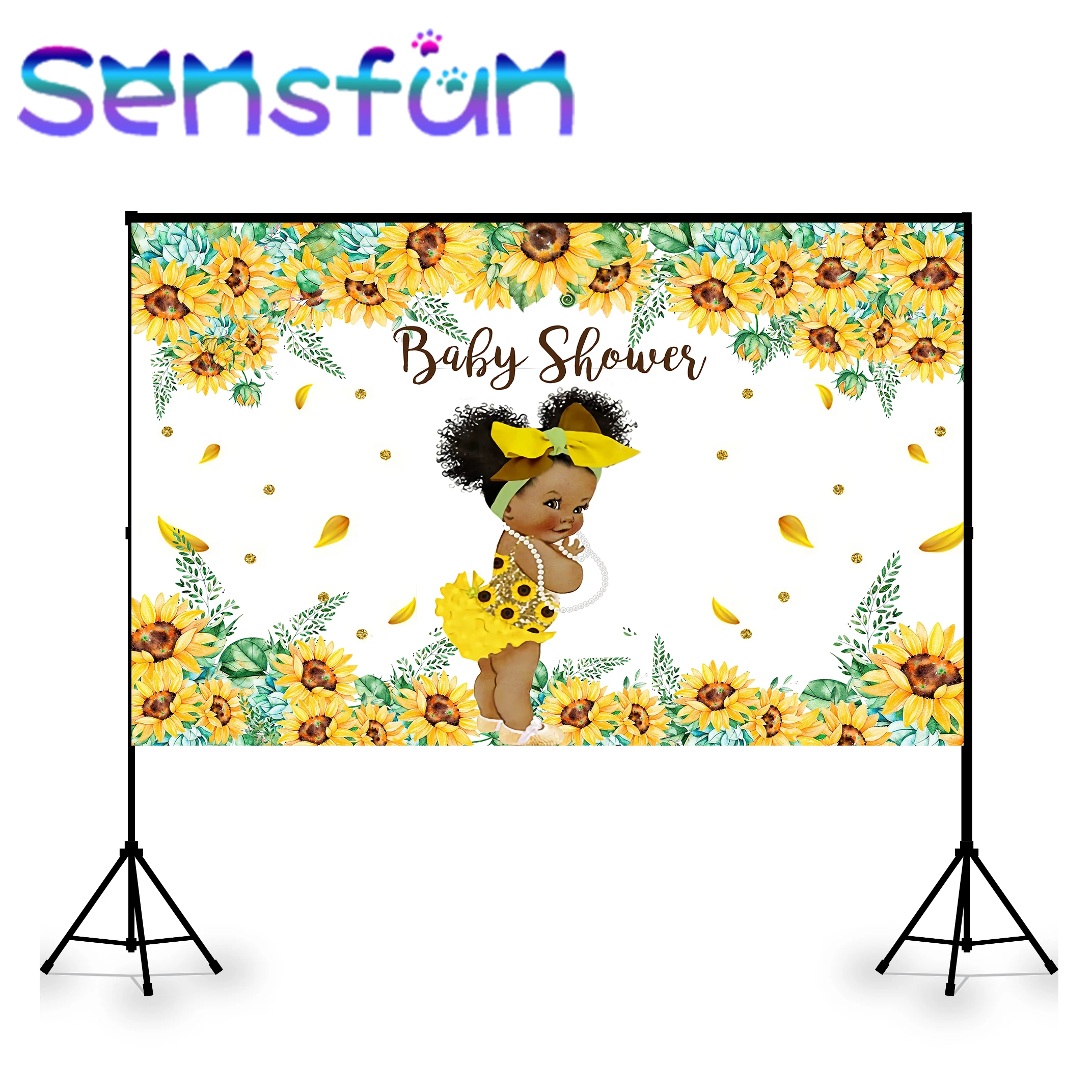 Xq0535 принцессы с узорами в виде подсолнуха фон девушка Новорожденные душ 1st день