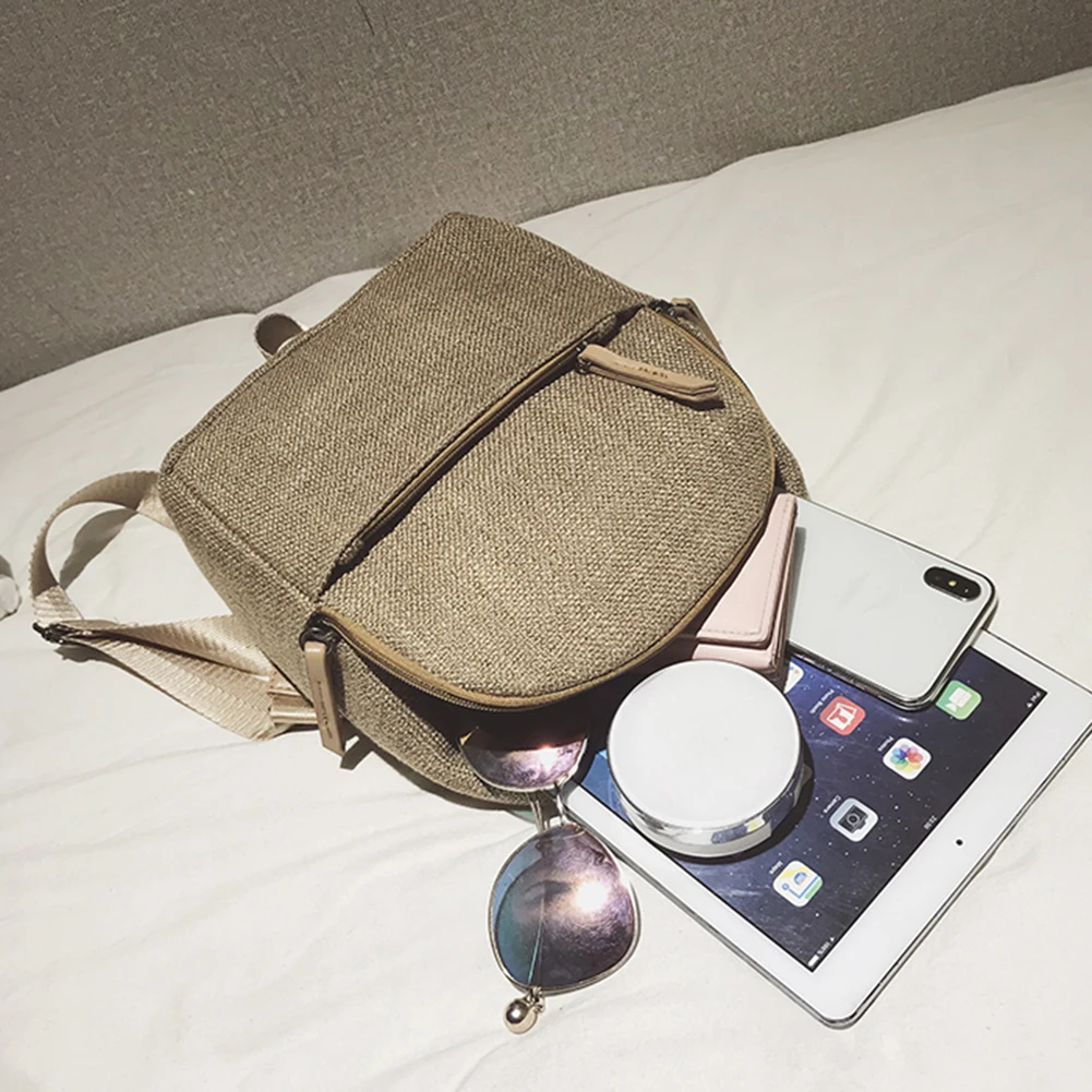 Женский соломенный рюкзак на молнии повседневный маленький школьный или