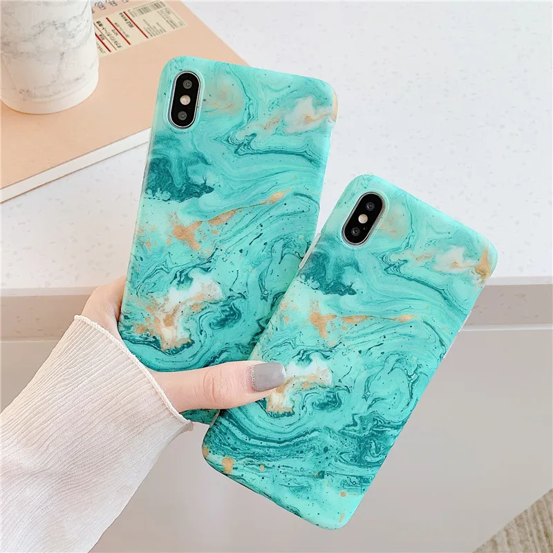 FLYKYLIN Ретро Чехол для iphone XS Max XR X 6 S 7 8 Plus задняя крышка розовый зеленый градиентный