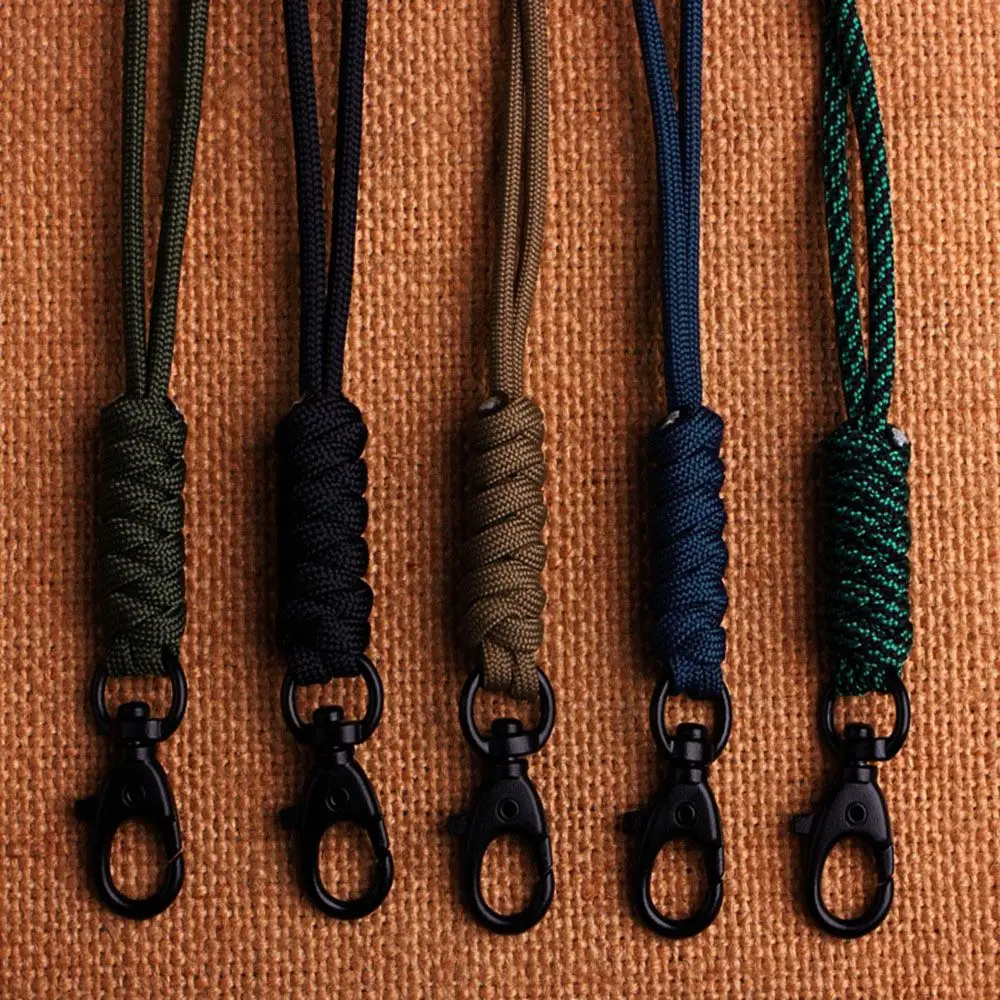 

Survival Backpack Self-Defense High Strength Lanyard Rotatable Buckle Key Ring Paracord Keychain Parachute Cord