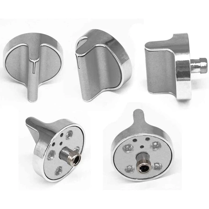 

W10594481 5Pcs Stainless Steel Cooker Stove Control Knob for Whirlpool Stove/Range-Replaces WPW10594481, W10594481