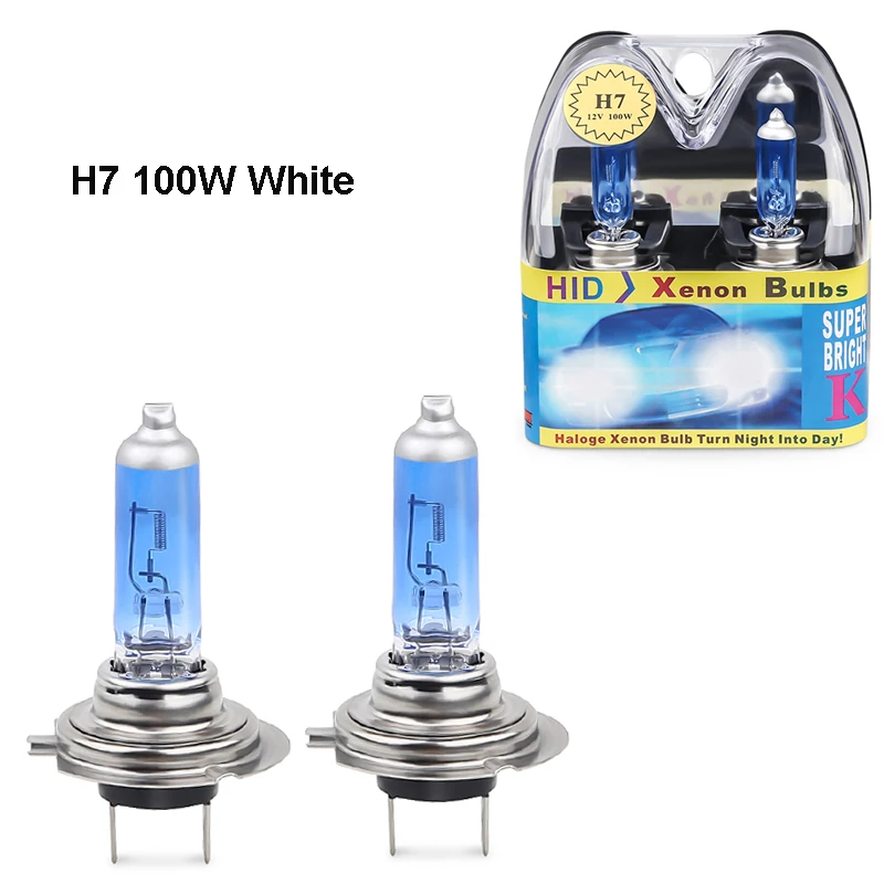 2 шт. галогенные лампы 12 В H7 6000 К 100 Вт Вт|car light source|h7 100wauto lamp |