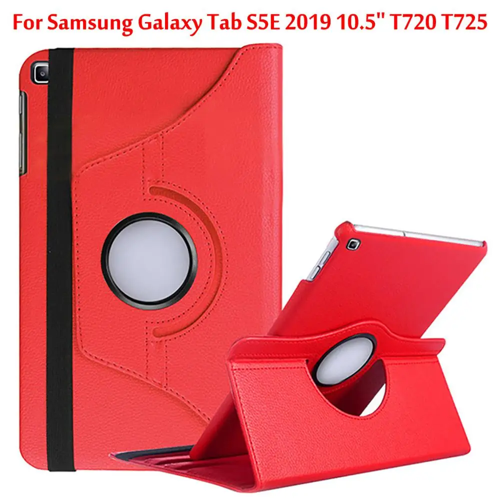 

360 Вращающийся чехол для Samsung Galaxy Tab S5 10,5 2019 T720 T725 из искусственной кожи PU с подставкой для SM-T720 SM-T725 10,5 дюймов Чехол Funda