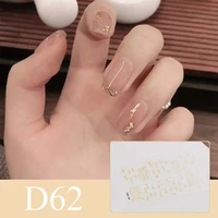 d62 nail art full cover adhesive polish foils waterproof pure color tips diy 3d decals environmental stickers for women gift