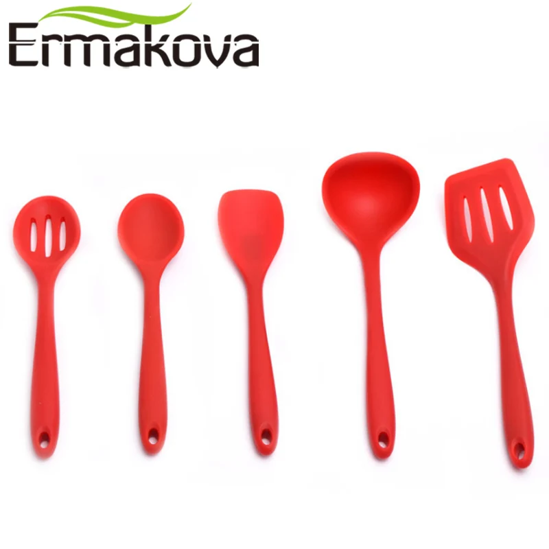 Набор силиконовой кухонной утвари ERMAKOVA 5 шт./компл. антипригарная термостойкая