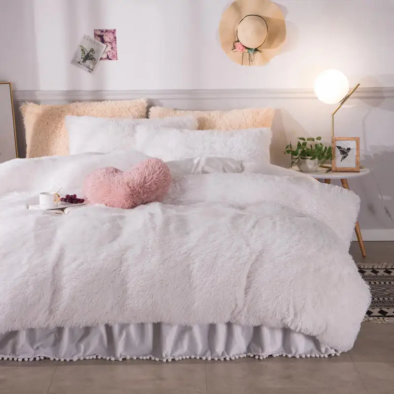 Золотой теплый белый флис зимние женские текстильные тапочки плотное постельное