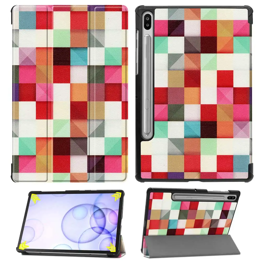 Magic cube Кожаный смарт-чехол для samsung Galaxy Tab S6 10,5 SM-T860 SM-T865 10," чехол с принтом для планшета - Цвет: Magic cube