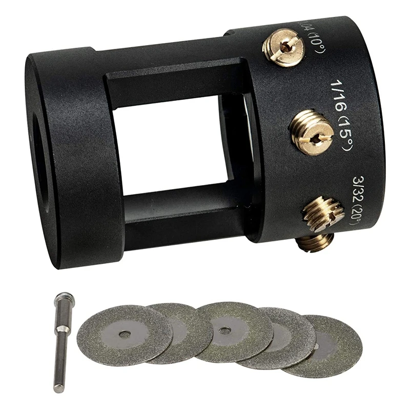 

Aluminum Tungsten Electrode Sharpener Grinder Head TIG Welding Tool with Cut-Off Slot Multi-Angle & Offsets