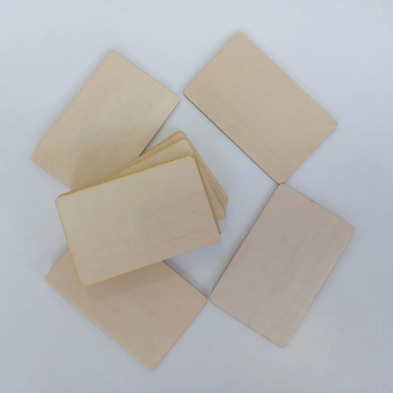 Фото Новый продукт, деревянные 10 шт. NFC Ntag213 Ntag216 RFID из липы, пустые ЦИФРОВЫЕ визитные карточки, «сделай сам», ремесла, лазерная гравировка, новые ма... №2