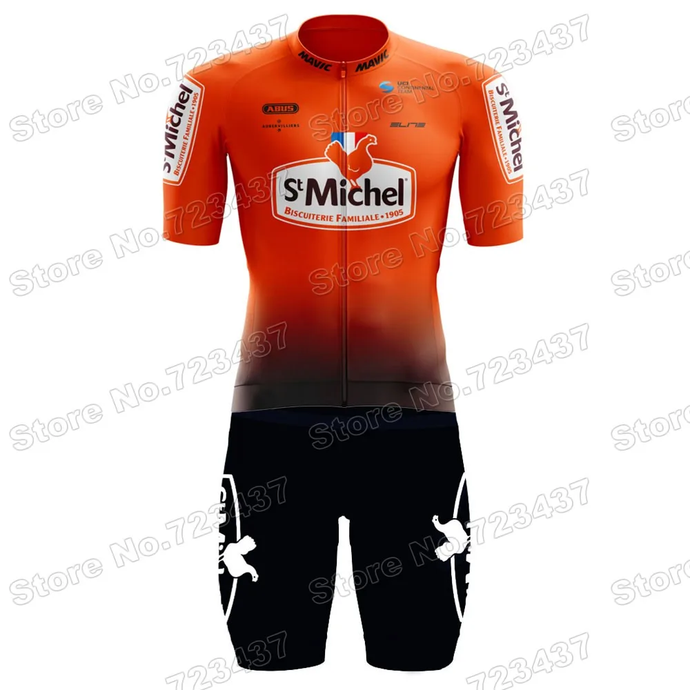 2021 команда ST Мишель велосипедный костюм летний гоночный боди комплект из Джерси