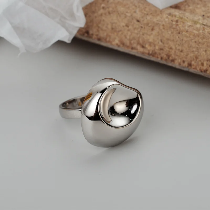 Серебряные блестящие открытые кольца в форме гриба для женщин | Украшения и