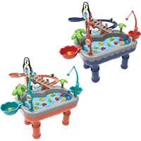 baby bathing toy fishing game toy electronic fishing toy fishing board game toys water table bath toy with stair slide pond
