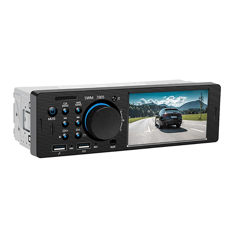 

2021 New 4-inch HD LCD Multimedia Single DIN Car Stereo Receiver | Push to Talk Assistant | Bluetooth Hands Free Calling