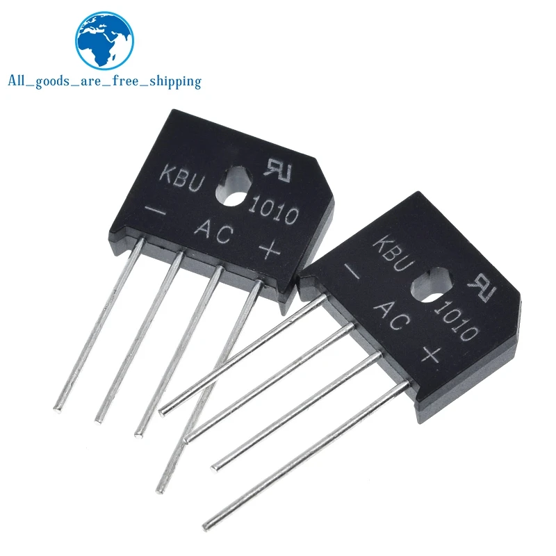 5 шт./лот KBU1010 KBU 1010 10A 1000V ZIP Diode Bridge выпрямительный диод новинка|Выпрямители| |