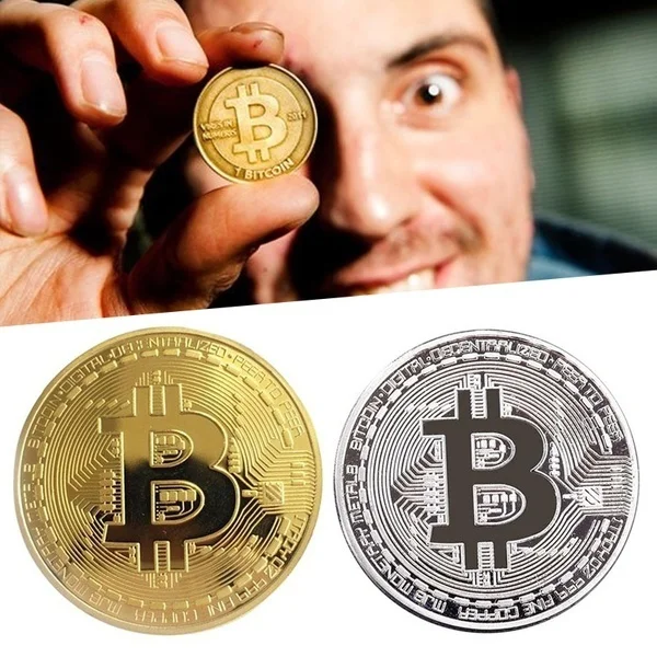 

1x арт-коллекция монет BTC Биткоин, позолоченная физическая фотография